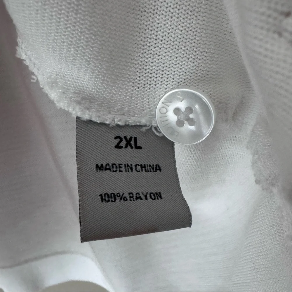 Edition S Mens Short Sleeve Knit white crochet pattern vintage style Shirt - Picture 5 of 5